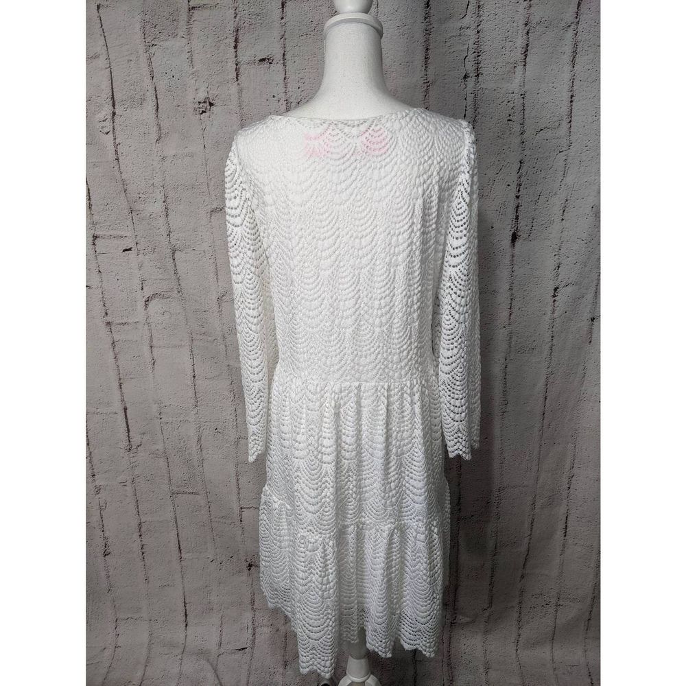 Lilly Pulitzer Women's Geanna Resort White Scalloped Shell Lace Dress Sz XXL 2XL - Picture 11 of 14
